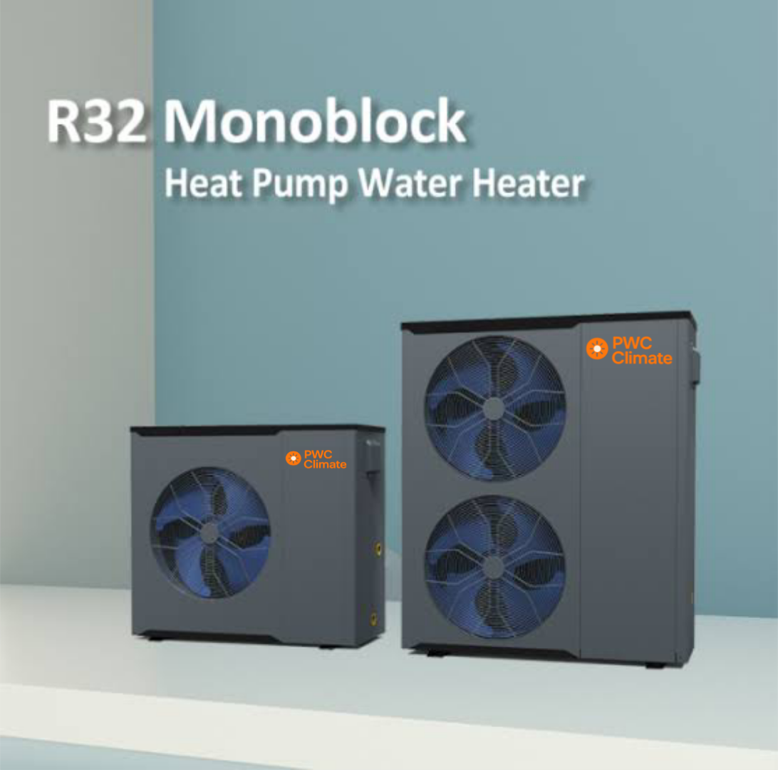 Monobloc Inverter Heat Pump for House Heating + Cooling + DHW PWC-BLND-R290 75°c Series