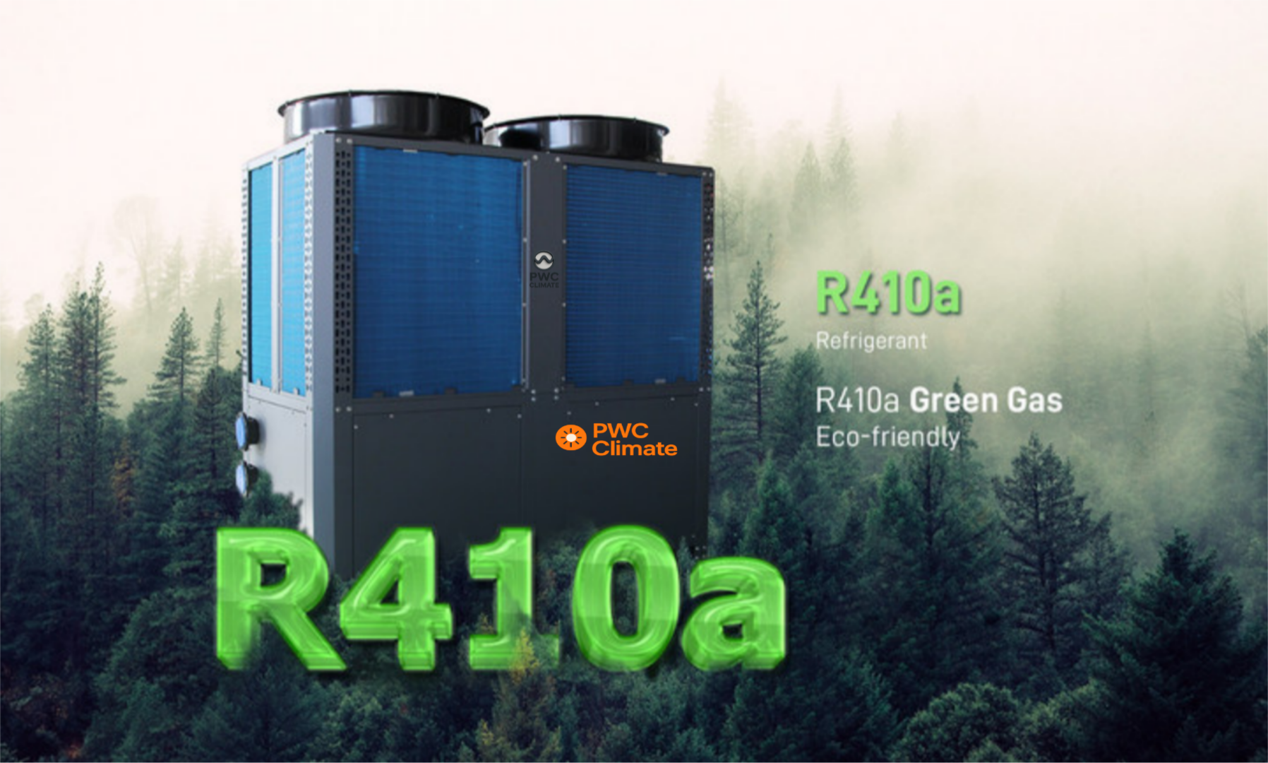 Monobloc Commercial Heat Pump Water Heater R410A PWC-RSC Series