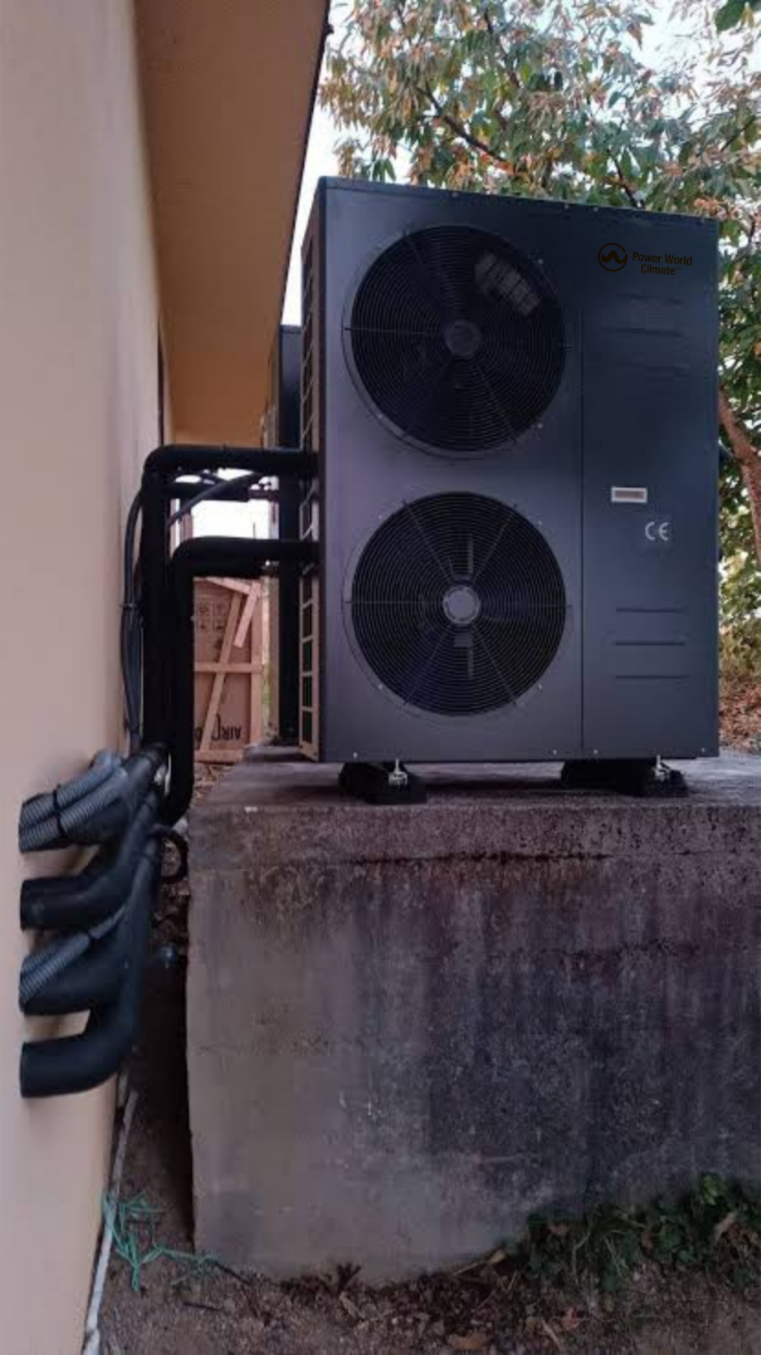 Monobloc Inverter Heat Pump for House Heating + Cooling + DHW PWC-BLND-R290 75°c Series